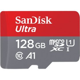 SanDisk Ultra microSDXC 128GB UHS-1 Memory Card with Adapter