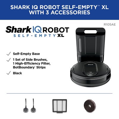 Shark Iq Robot Self Empty Xl Ur1005ae Robot Vacuum Iq Navigation Wi Fi Sam S Club