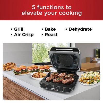 Electric Indoor Grill 4 Temperature Settings 6 Cooking Programs Manual Function 