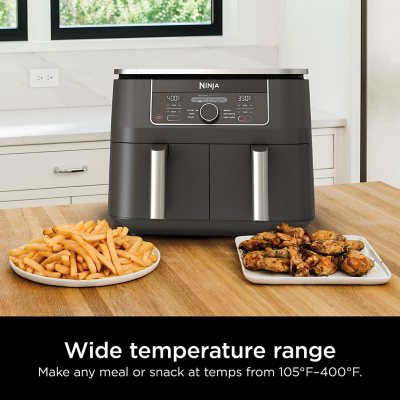 Ninja Foodi 6-in-1 8 qt. 2-Basket Air Fryer 8-Quart Dual Zone Feature Gray Air  Fryer in the Air Fryers department at