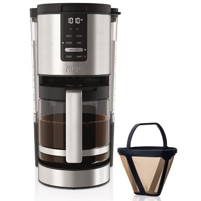 Ninja CE250 12-Cup Programmable Coffee Maker, Glass Carafe, Stainless Steel