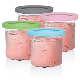 Ninja® CREAMi® Pints 4 Pack, Compatible with NC300s Series CREAMi® Ice Cream Makers