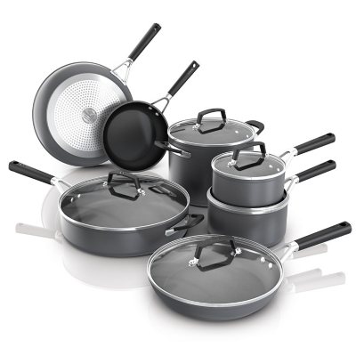 NINJA Foodi NeverStick 12-Piece Stainless Steel Nonstick Cookware