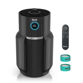 Shark NeverChange Air Purifier MAX With Remote & Two Odor Neutralizer Technology Cartridges, 5 Year Filter Life, 1400 Sq. Ft., Charcoal Grey