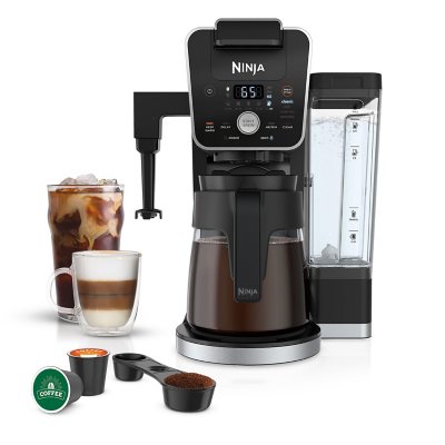  Ninja CFP301 DualBrew Pro Specialty 12-Cup Drip Maker with  Glass Carafe, Single-Serve Grounds, compatible with K-Cup pods, with 4 Brew  Styles, Frother & Separate Hot Water System, Black : Everything Else