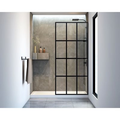 Veronica Bath Screen Walk In Shower Enclosure Black Matte Sam S Club