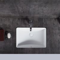 Brooklyn Undermount Ceramic Basin Sink, Glossy White