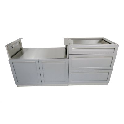 outdoor 4life kitchen cabinet stainless gray piece steel door samsclub