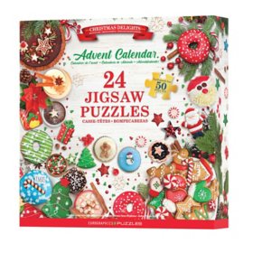 Christmas Delights Advent Calendar Puzzle, 50 Pieces 24 Count