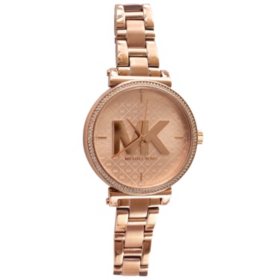 Michael Kors Sofie Quartz Crystal Rose Gold Dial Ladies Watch