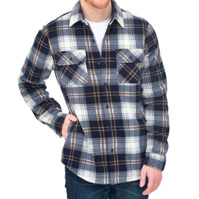 boston traders mens sherpa lined flannel