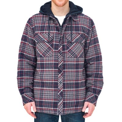 Boston Traders Men's Long Sleeve Hooded Shirt Jacket - Sam's Club