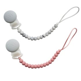 Tiny Teethers Designs Signature Silicone Beaded Pacifier Clip and Teether, 2 pk.