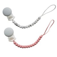 Tiny Teether Designs Signature Silicone Beaded Pacifier Clip and Teether, 2 pk.