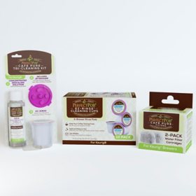 Perfect Pod Cafe Pure Descaling and Cleaning Bundle Pack for Single Serve K-Cup Brewer Machines