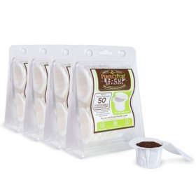 Perfect Pod EZ-Cup 2.0 Unbleached Disposable Paper Coffee Filters, 200ct