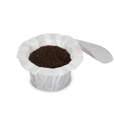 Single serve shop paper coffee filters