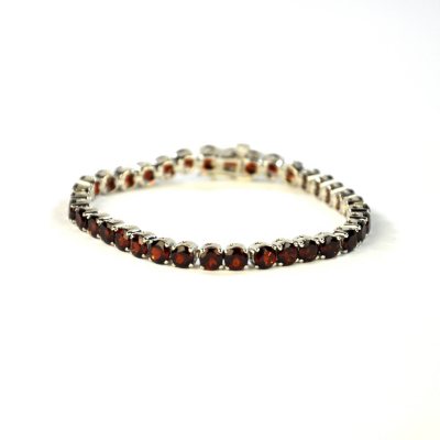 GARNET BRACELET TENNIS STYLE - 925 - Sam's Club