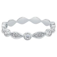 Stackable 0.25 CT. T.W. Diamond Anniversary Band in 14K Gold (Assorted Colors)