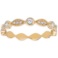 Stackable 0.25 CT. T.W. Diamond Anniversary Band in 14K Gold (Assorted Colors)