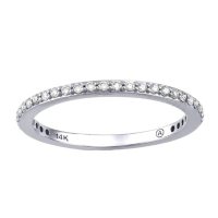 Stackable 0.25 CT. T.W. Diamond Band in 14K Gold (Assorted Colors)