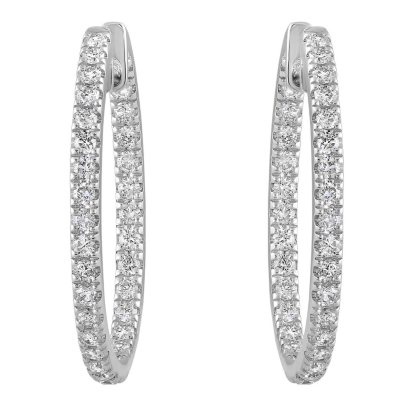 1ct diamond hoop deals earrings