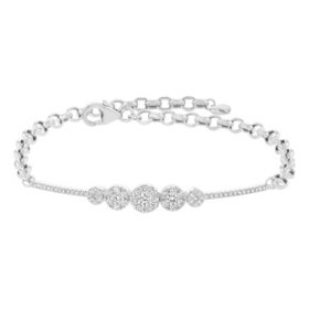 S Collection 0.85 CT. T.W. Graduating Diamonds Tennis Bracelet in 14K White Gold