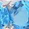 Treated Blue Topaz, variant on Graduated Gemstone Tennis Necklace in Sterling Silver
