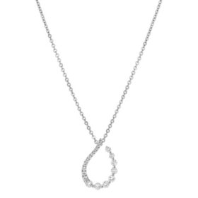 0.35 CT. T.W. Round Cut Teardrop Diamond Pendant Necklace in 14K Gold