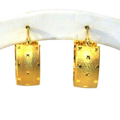 14KT EARRINGS DIA CUT HOOPS Sam's Club