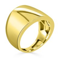 14K Italian Yellow Gold Polished Curved Ring