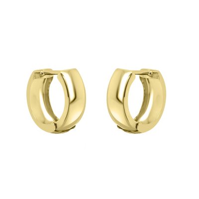 Small 14k gold huggie hoop deals earrings