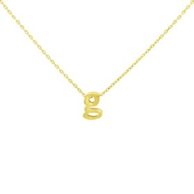 Mommy and Me 14K Yellow Gold Lowercase Initial Pendant, 13-15" 