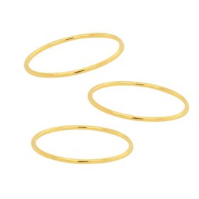 14K Yellow Gold Set of Three Stackable Rings