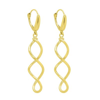 14K Italian Yellow Gold Twist Dangle Earrings - Sam's Club