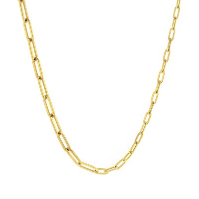 ALEXCRAFT 12 Feet 14K Dainty Gold Plated Brass Paperclip Chain