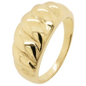 Italian Croissant Dome Ring in 14K Yellow Gold