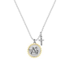 Sterling Silver and 14K Lock and Key Necklace - Sam's Club