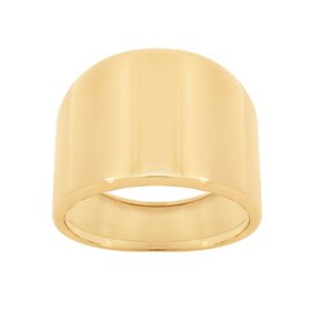 14k Italian Yellow Gold High Polish Wide Ring