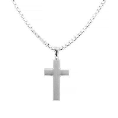 Sterling Silver Reversible Cross Pendant Chain Necklace 22 Sam s Club