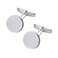 Round High Polish, variant on Men's Cufflinks in Sterling Silver
