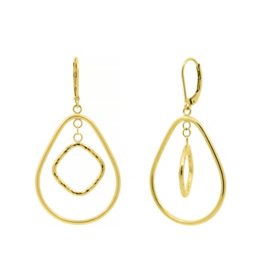 Teardrop Dangle Earrings in 14K Italian Gold