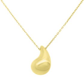 Teardrop Pendant Necklace in 14K Gold