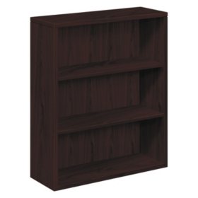 HON 36" Wide 10500 Series 3-Shelf Laminate Bookcase, Select Color