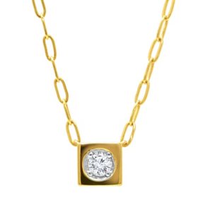 0.08 CT. T.W. Diamond Pendant in 14K Yellow Gold