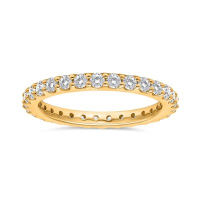 Lab Created Round Cut Diamond Eternity Band- 1.00 CT. T.W., 14K Yellow Gold, 7:- 1.00 CT. T.W., 7, 14K Yellow Gold