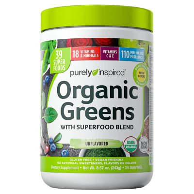 bundle comp--ofline--Purely Inspired Organic Super Greens 24 servings,  Unflavored - Sam's Club