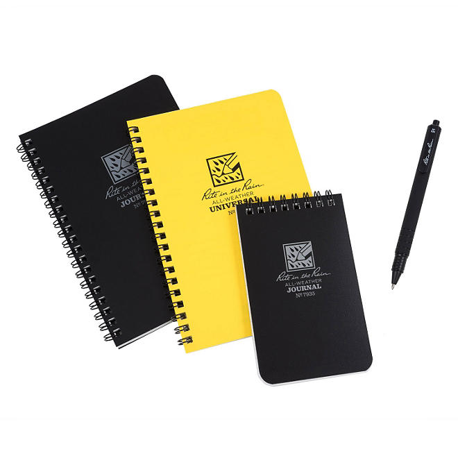 Rite in the Rain All-Weather Spiral Notebooks and Pen