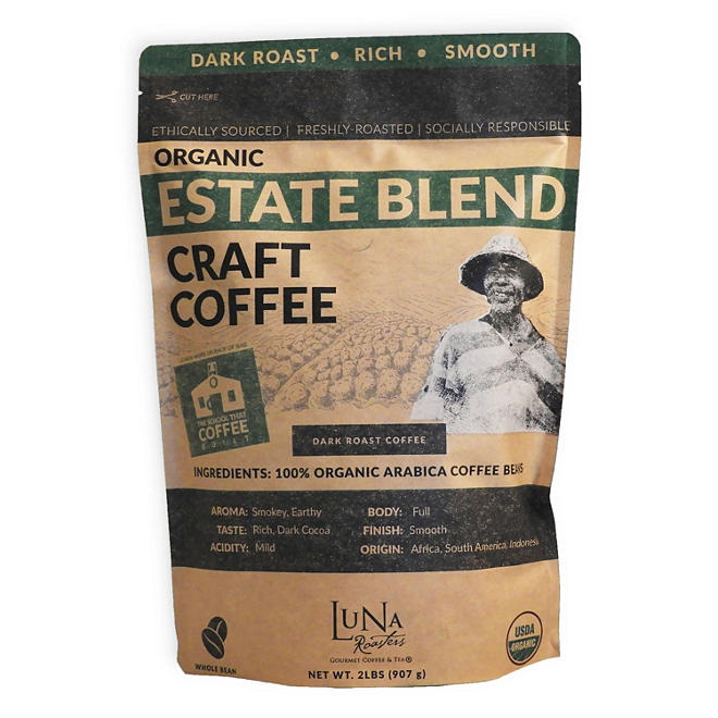 Luna Roasters Organic Estate Blend Coffee, Whole Bean (2 lb.)