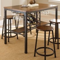 Reston Counter Height Table with Wine Storage